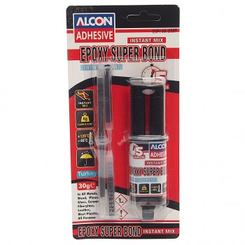 449 р. Клей эпоксидный двухкомпонентный прозрачный 30г шприц ALCON ALCON m-2313  с доставкой в г. Керчь. Увеличить фотографию 1