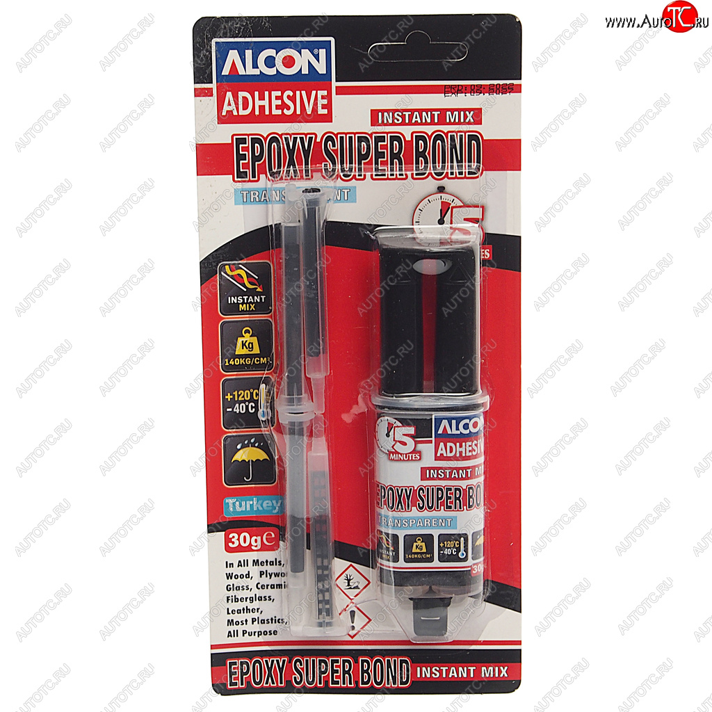449 р. Клей эпоксидный двухкомпонентный прозрачный 30г шприц ALCON ALCON m-2313  с доставкой в г. Керчь