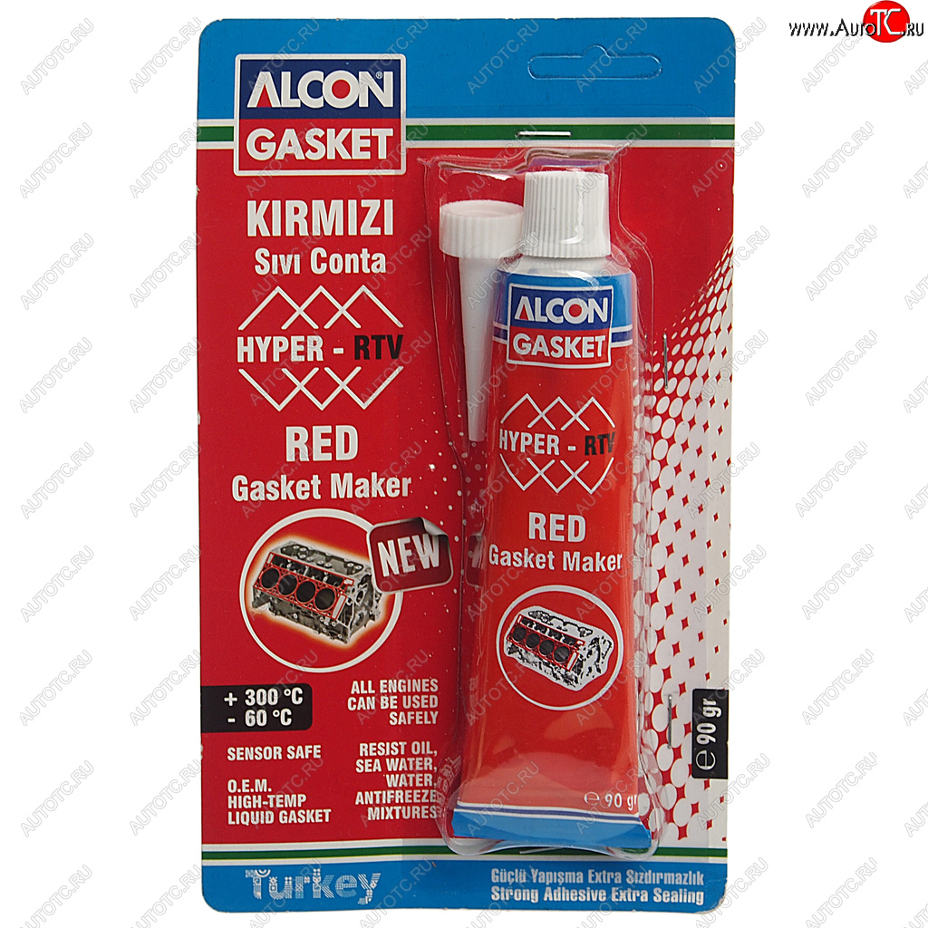 102 р. Герметик прокладка красный термостойкий 90мл ALCON ALCON m-3303 ALCON m-3303  с доставкой в г. Керчь