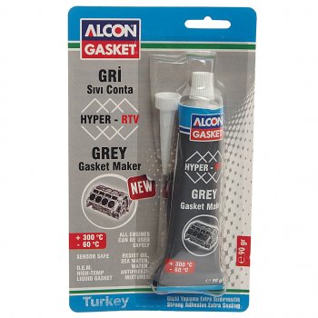 204 р. Герметик прокладка серый термостойкий 90мл ALCON ALCON m-3308 ALCON m-3308  с доставкой в г. Керчь. Увеличить фотографию 1