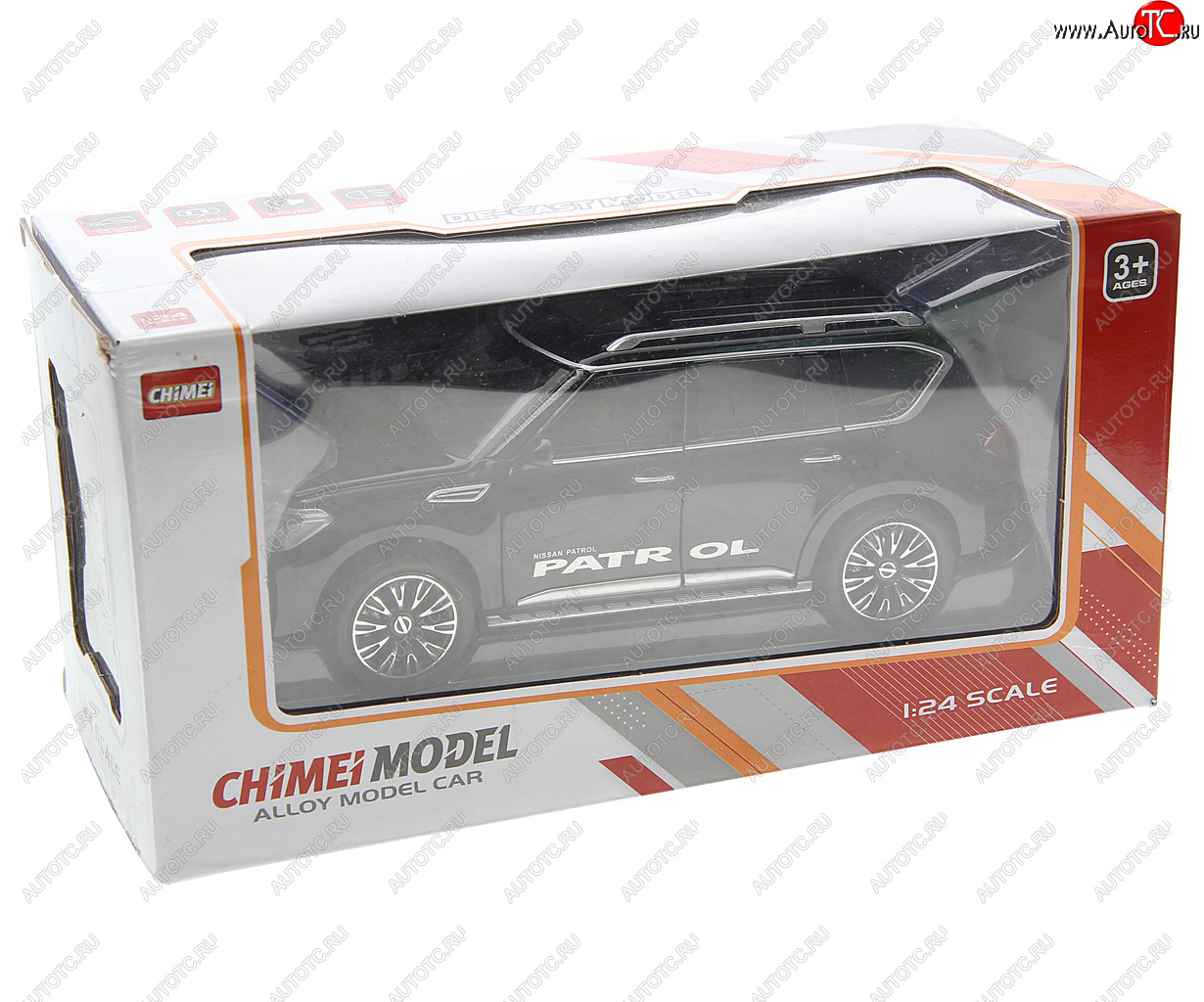 3 299 р. Модель автомобиля NISSAN Patrol 1:24 (свет, звук) металлическая NO NAME m 332-1  с доставкой в г. Керчь