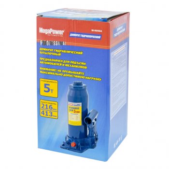 2 299 р. Домкрат бутылочный 5т 216-413мм с клапаном MEGAPOWER MEGAPOWER-AUTOMOTIVE m-90504  с доставкой в г. Керчь. Увеличить фотографию 2