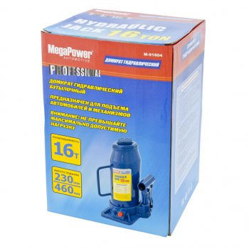 3 199 р. Домкрат бутылочный 16т 230-460мм с клапаном MEGAPOWER MEGAPOWER-AUTOMOTIVE m-91604  с доставкой в г. Керчь. Увеличить фотографию 2