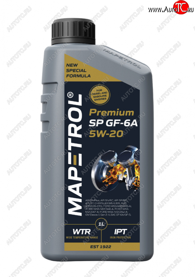 1 199 р. Масло моторное PREMIUM SP GF-6A 5W20 синт.1л MAPETROL MAPETROL map0015  с доставкой в г. Керчь