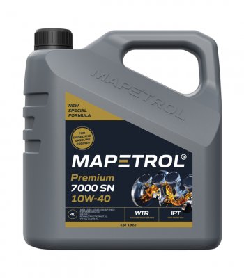 3 589 р. Масло моторное PREMIUM 7000 SN 10W40 п/синт.4л MAPETROL MAPETROL map0022 MAPETROL map0022  с доставкой в г. Керчь. Увеличить фотографию 1