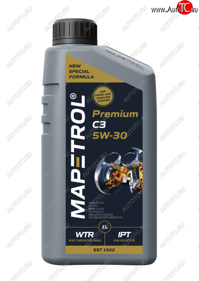 1 239 р. Масло моторное PREMIUM C3 5W30 синт.1л MAPETROL MAPETROL map0025  с доставкой в г. Керчь