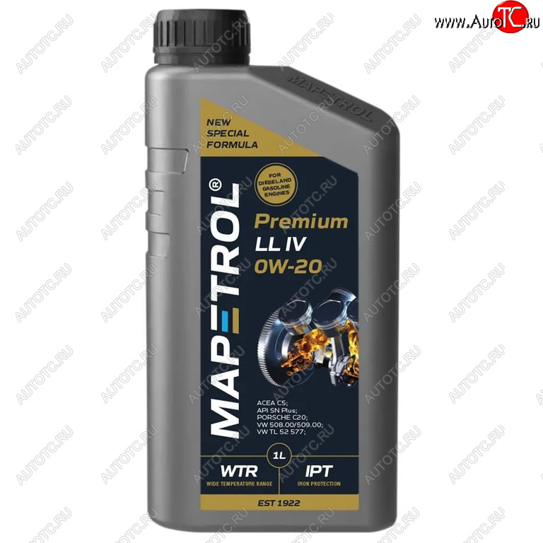 1 499 р. Масло моторное PREMIUM LL IV 0W20 синт.1л MAPETROL MAPETROL map0083  с доставкой в г. Керчь