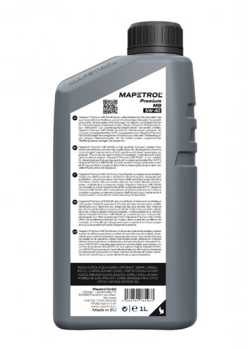 1 279 р. Масло моторное PREMIUM MB 5W40 синт.1л MAPETROL MAPETROL map0157  с доставкой в г. Керчь. Увеличить фотографию 2