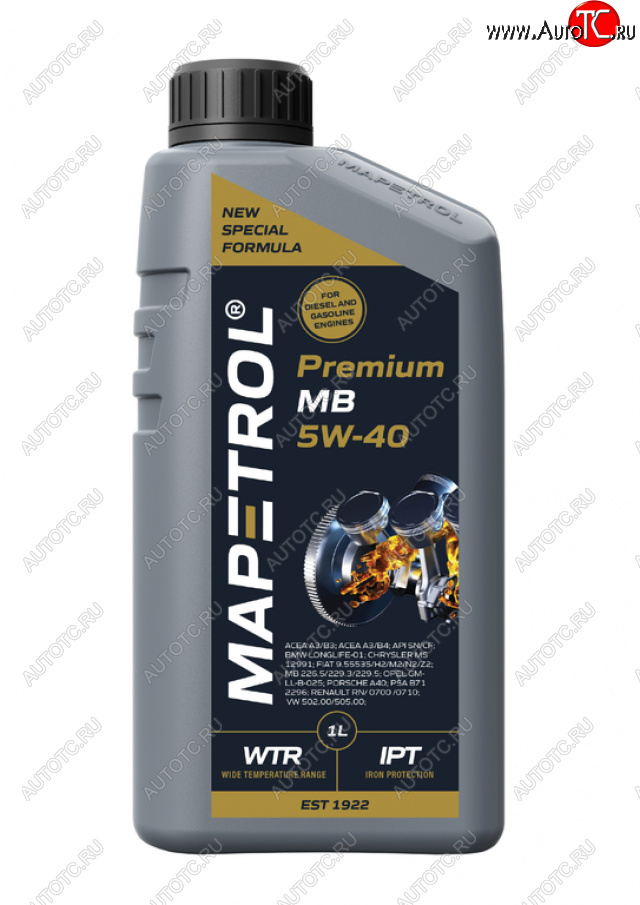 1 279 р. Масло моторное PREMIUM MB 5W40 синт.1л MAPETROL MAPETROL map0157  с доставкой в г. Керчь