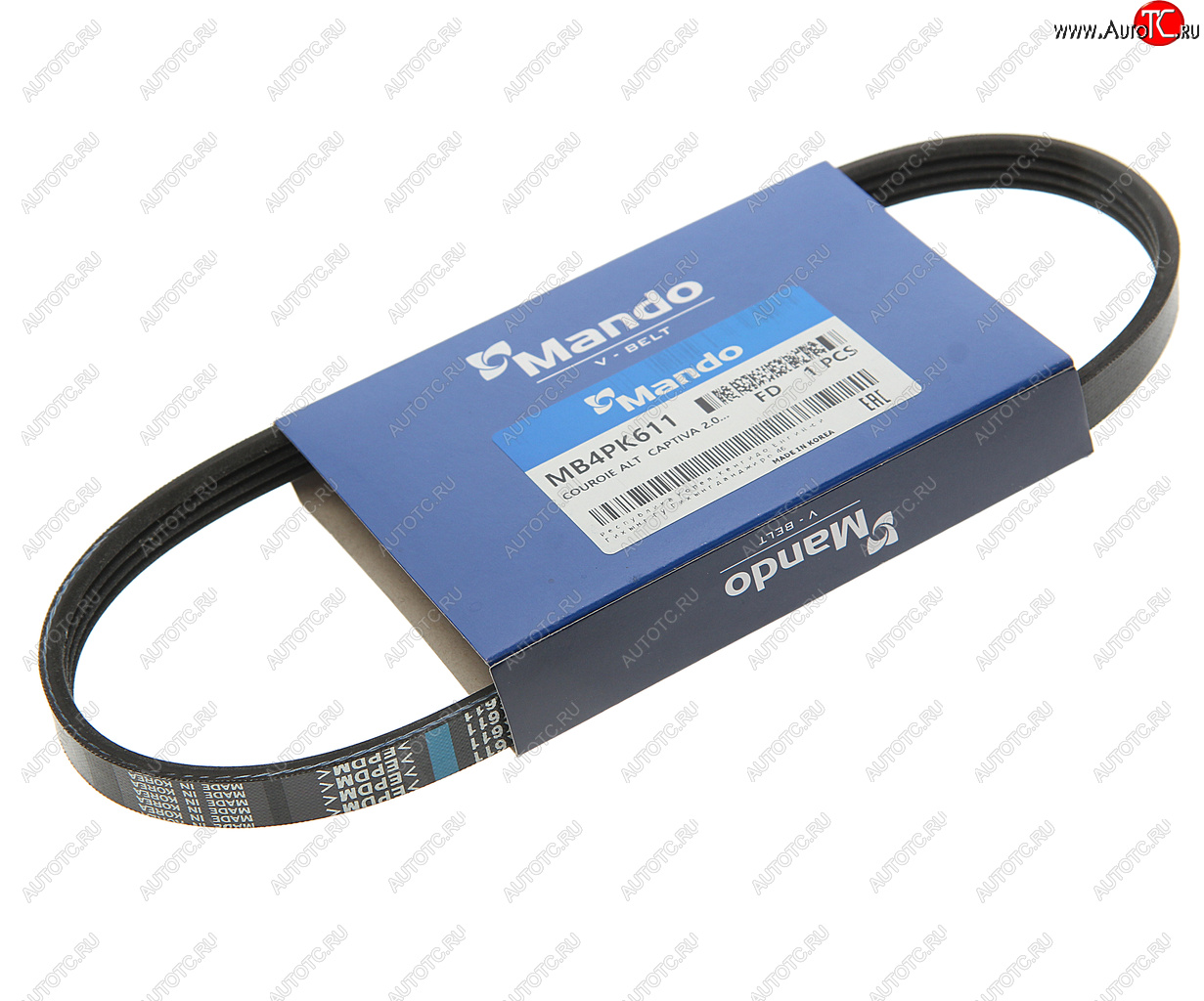 138 р. Ремень приводной поликлиновой 4PK611 MANDO MANDO mb4pk611  с доставкой в г. Керчь