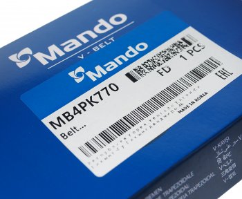 128 р. Ремень приводной поликлиновой 4PK770 MANDO MANDO mb4pk770 MANDO mb4pk770  с доставкой в г. Керчь. Увеличить фотографию 2