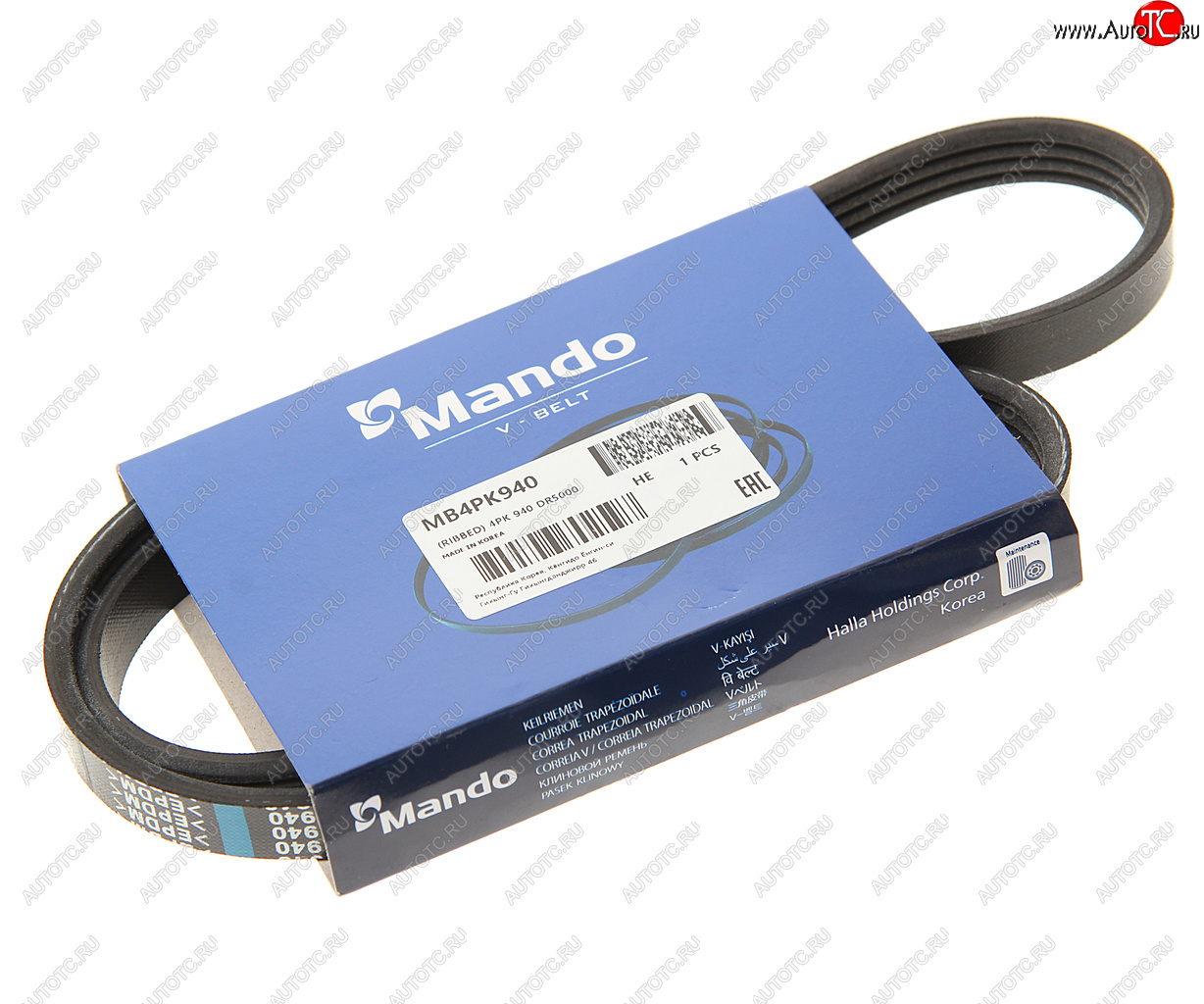 419 р. Ремень приводной поликлиновой 4PK940 KIA Spectra,Sephia,Shuma кондиционера MANDO MANDO mb4pk940  с доставкой в г. Керчь