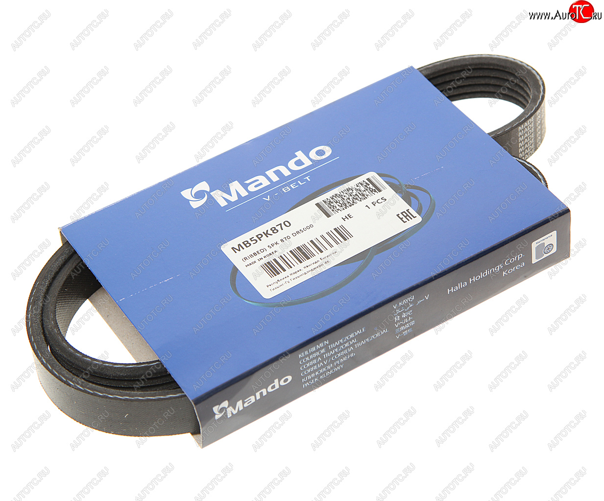 539 р. Ремень приводной поликлиновой 5PK870 DAEWOO Nexia (без ГУР) MANDO MANDO mb5pk870  с доставкой в г. Керчь