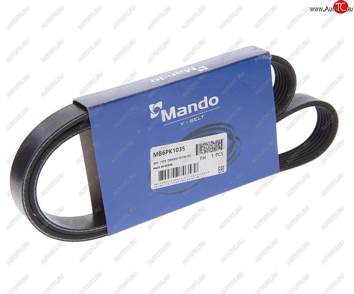 759 р. Ремень приводной поликлиновой 6PK1035 LEXUS RX 300 (03-06) MANDO MANDO mb6pk1035  с доставкой в г. Керчь