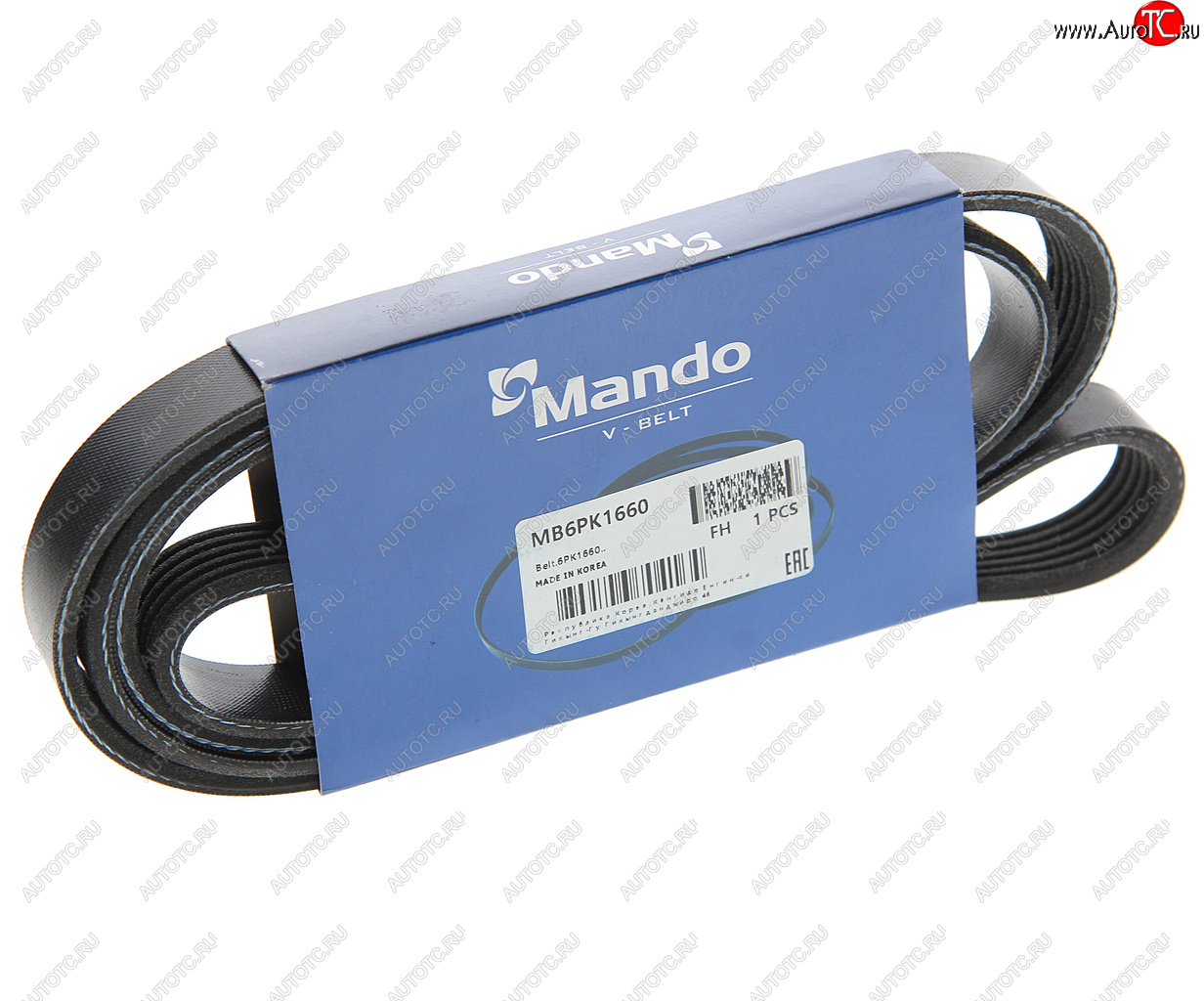 429 р. Ремень приводной поликлиновой 6PK1660 MANDO MANDO mb6pk1660 MANDO mb6pk1660  с доставкой в г. Керчь