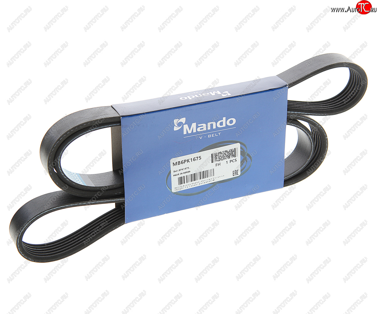 499 р. Ремень приводной поликлиновой 6PK1675 MANDO MANDO mb6pk1675 MANDO mb6pk1675  с доставкой в г. Керчь
