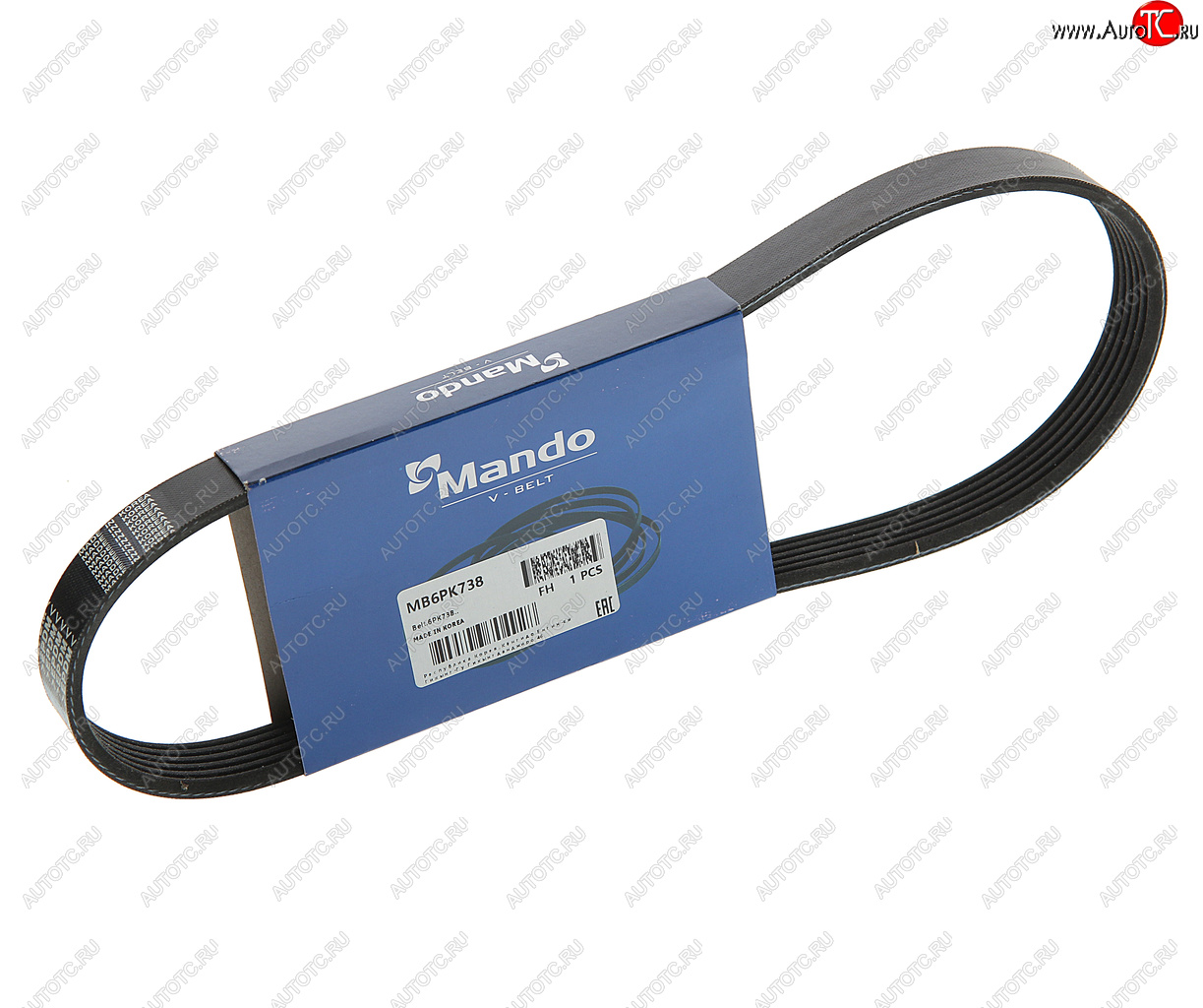 349 р. Ремень приводной поликлиновой 6PK738 MANDO MANDO mb6pk738  с доставкой в г. Керчь