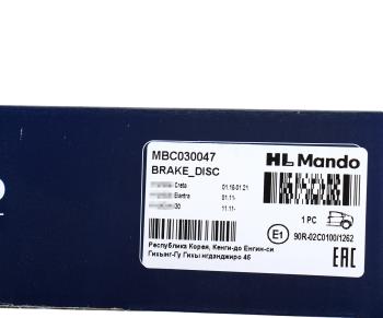 2 279 р. Диск тормозной HYUNDAI Elantra (11-) задний (1шт.) MANDO MANDO mbc030047 MANDO mbc030047  с доставкой в г. Керчь. Увеличить фотографию 4