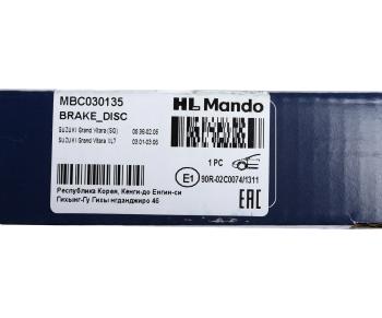 3 199 р. Диск тормозной SUZUKI Grand Vitara (-05) передний (1шт.) MANDO MANDO mbc030135  с доставкой в г. Керчь. Увеличить фотографию 6