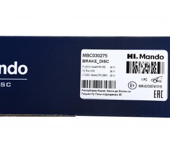 3 899 р. Диск тормозной HYUNDAI Solaris (11-) KIA Rio (11-) передний (1шт.) MANDO MANDO mbc030275 MANDO mbc030275  с доставкой в г. Керчь. Увеличить фотографию 6