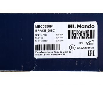 2 759 р. Диск тормозной MAZDA 626 (91-02),Premacy (99-) (1.8/2.0) передний (1шт.) MANDO MANDO mbc035094 MANDO mbc035094  с доставкой в г. Керчь. Увеличить фотографию 5
