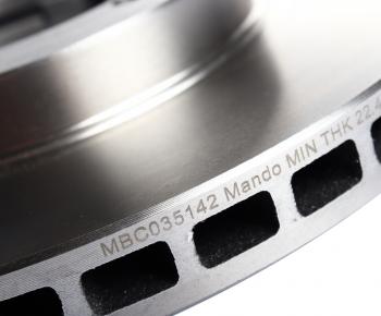 2 599 р. Диск тормозной MITSUBISHI Pajero (02-) передний (1шт.) MANDO MANDO mbc035142 MANDO mbc035142  с доставкой в г. Керчь. Увеличить фотографию 4