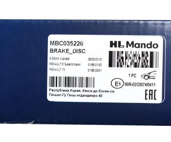 2 469 р. Диск тормозной RENAULT Megane (96-99),Kangoo (97-08) передний (1шт.) MANDO MANDO mbc035226  с доставкой в г. Керчь. Увеличить фотографию 6