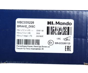 2 899 р. Диск тормозной RENAULT Megane 2 передний (1шт.) MANDO MANDO mbc035228 MANDO mbc035228  с доставкой в г. Керчь. Увеличить фотографию 5