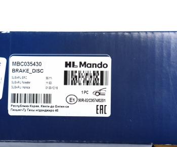 2 669 р. Диск тормозной SUBARU Forester,Impreza,Legacy,Outback передний (1шт.) MANDO MANDO mbc035430  с доставкой в г. Керчь. Увеличить фотографию 5