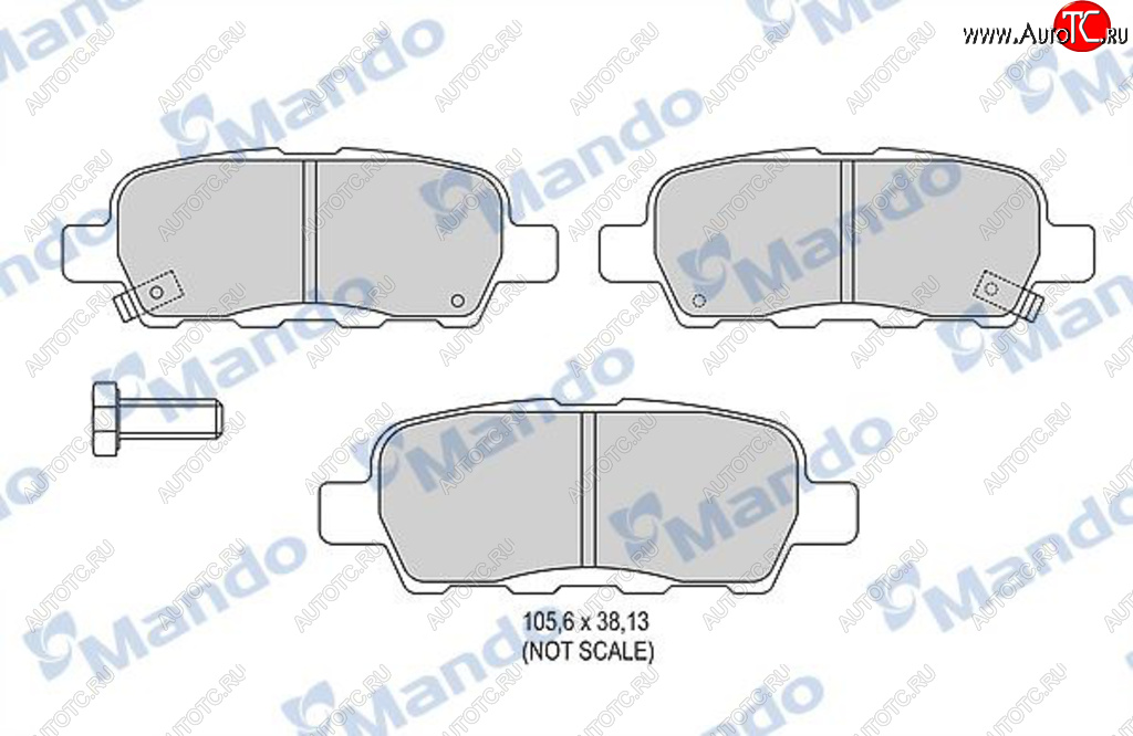 1 159 р. Колодки тормозные NISSAN X-Trail,Qashqai INFINITI FX35,45 задние (4шт.) MANDO MANDO mbf015002  с доставкой в г. Керчь