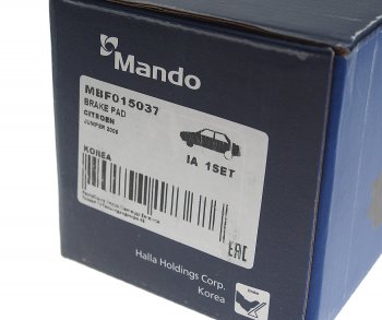 1 569 р. Колодки тормозные задние (4шт.) MANDO Peugeot Boxer 250 (2006-2014)  с доставкой в г. Керчь. Увеличить фотографию 3