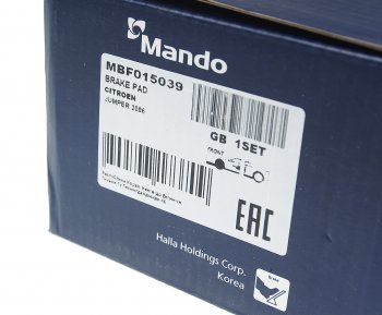 2 449 р. Колодки тормозные передние (4шт.) MANDO Fiat Ducato 250 (2006-2014)  с доставкой в г. Керчь. Увеличить фотографию 5