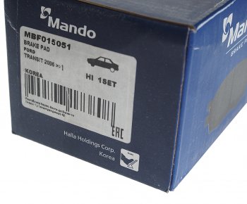 1 699 р. Колодки тормозные FORD Transit (06-) задние (4шт.) MANDO MANDO mbf015051  с доставкой в г. Керчь. Увеличить фотографию 3