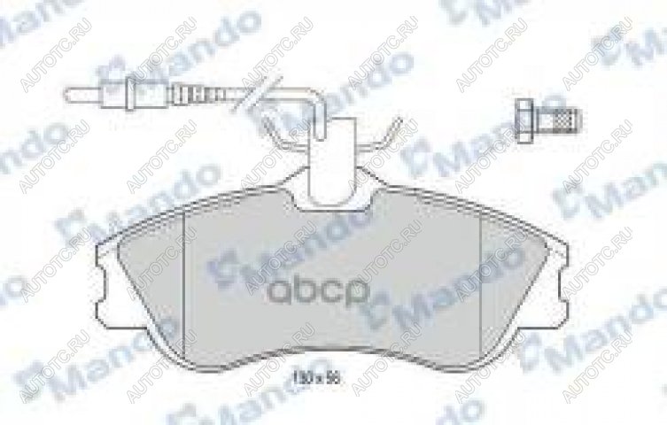 1 429 р. Колодки тормозные передние (4шт.) MANDO Peugeot Partner M49/M59 рестайлинг (2002-2008)  с доставкой в г. Керчь