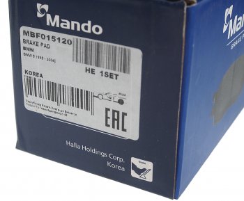 1 779 р. Колодки тормозные BMW 5 (E39) (2.02.32.52.83.03.5) задние (4шт.) MANDO MANDO mbf015120  с доставкой в г. Керчь. Увеличить фотографию 2