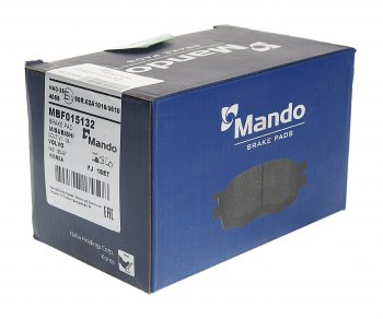 1 799 р. Колодки тормозные VOLVO S40,V40 MITSUBISHI Carisma передние (4шт.) MANDO MANDO mbf015132  с доставкой в г. Керчь. Увеличить фотографию 2