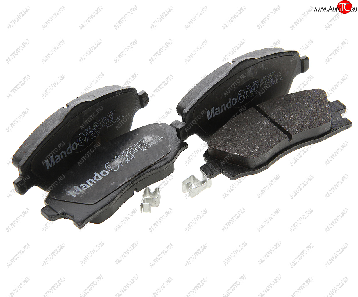 2 189 р. Колодки тормозные передние (4шт.) MANDO Opel Corsa C (2000-2006)  с доставкой в г. Керчь