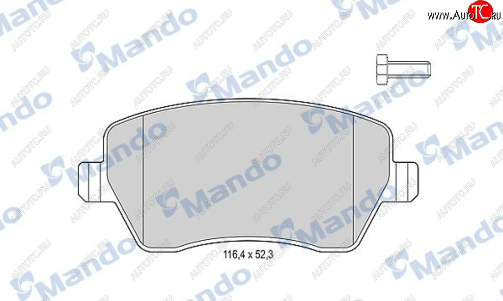 1 539 р. Колодки тормозные MERCEDES Citan (415) передние (4шт.) MANDO MANDO mbf015179  с доставкой в г. Керчь