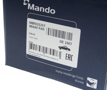 4 599 р. Колодки тормозные VOLVO XC60 (08-) передние (4шт.) MANDO MANDO mbf015257 MANDO mbf015257  с доставкой в г. Керчь. Увеличить фотографию 2