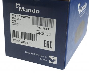 1 269 р. Колодки тормозные FORD Fiesta (12-) передние (4шт.) MANDO MANDO mbf015279  с доставкой в г. Керчь. Увеличить фотографию 2