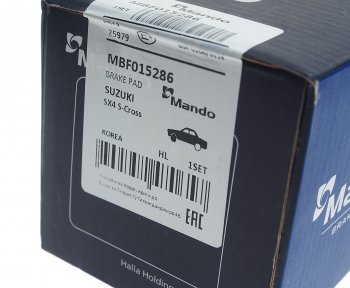1 589 р. Колодки тормозные передние (4шт.) MANDO Suzuki SX4 GYA,GYB  рестайлинг, хэтчбэк (2010-2016)  с доставкой в г. Керчь. Увеличить фотографию 3