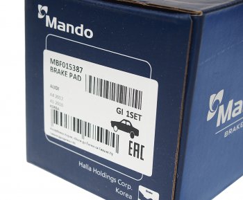 1 899 р. Колодки тормозные AUDI A6 (15-) задние (4шт.) MANDO MANDO mbf015387  с доставкой в г. Керчь. Увеличить фотографию 3