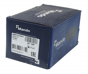 3 289 р. Колодки тормозные передние (4шт.) MANDO Peugeot Expert K0 цельнометаллический фургон дорестайлинг (2016-2024)  с доставкой в г. Керчь. Увеличить фотографию 4