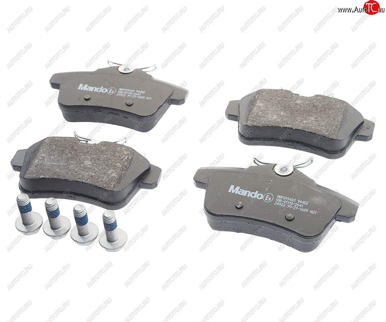 1 399 р. Колодки тормозные PEUGEOT C4,DS4,3007 (09-) CITROEN задние (4шт.) MANDO MANDO mbf015483  с доставкой в г. Керчь