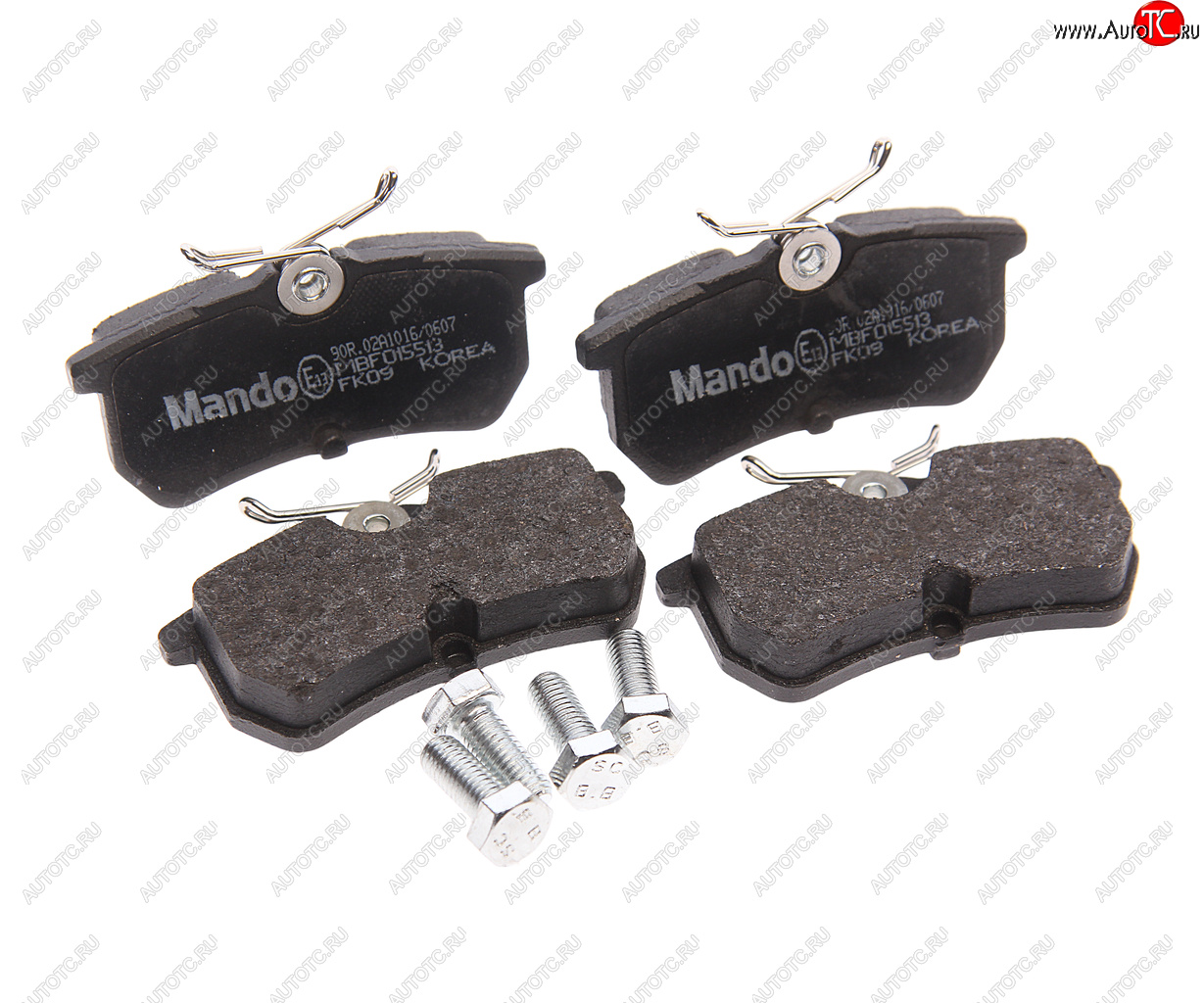 979 р. Колодки тормозные задние (4шт.) MANDO Ford Focus 1 хэтчбэк 3 дв. дорестайлинг (1998-2002)  с доставкой в г. Керчь