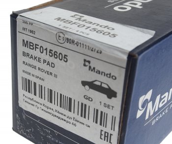 2 099 р. Колодки тормозные LAND ROVER Range Rover Sport (09-) задние (4шт.) MANDO MANDO mbf015605 MANDO mbf015605  с доставкой в г. Керчь. Увеличить фотографию 3