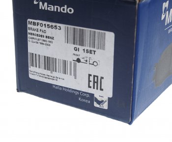 2 679 р. Колодки тормозные MERCEDES E (W124,W210) передние (4шт.) MANDO MANDO mbf015653  с доставкой в г. Керчь. Увеличить фотографию 3