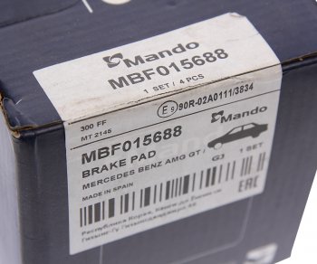 3 999 р. Колодки тормозные MERCEDES S (W222) (13-) задние (4шт.) MANDO MANDO mbf015688 MANDO mbf015688  с доставкой в г. Керчь. Увеличить фотографию 3