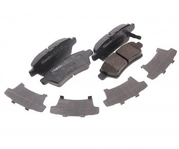1 769 р. Колодки тормозные NISSAN Pathfinder R51 (05-) задние (4шт.) MANDO MANDO mbf015747 MANDO mbf015747  с доставкой в г. Керчь. Увеличить фотографию 1