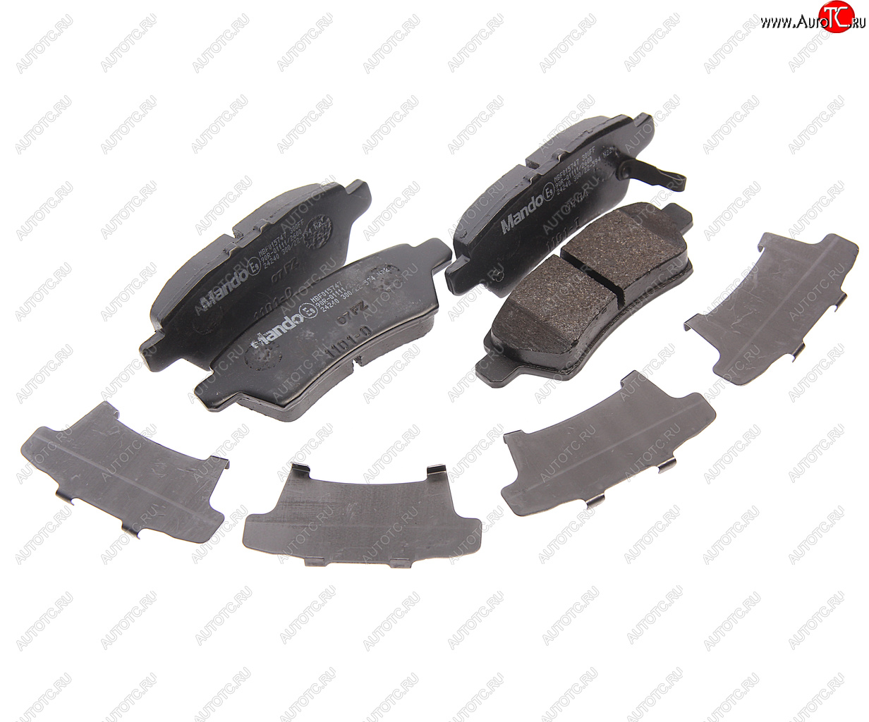 1 769 р. Колодки тормозные NISSAN Pathfinder R51 (05-) задние (4шт.) MANDO MANDO mbf015747 MANDO mbf015747  с доставкой в г. Керчь